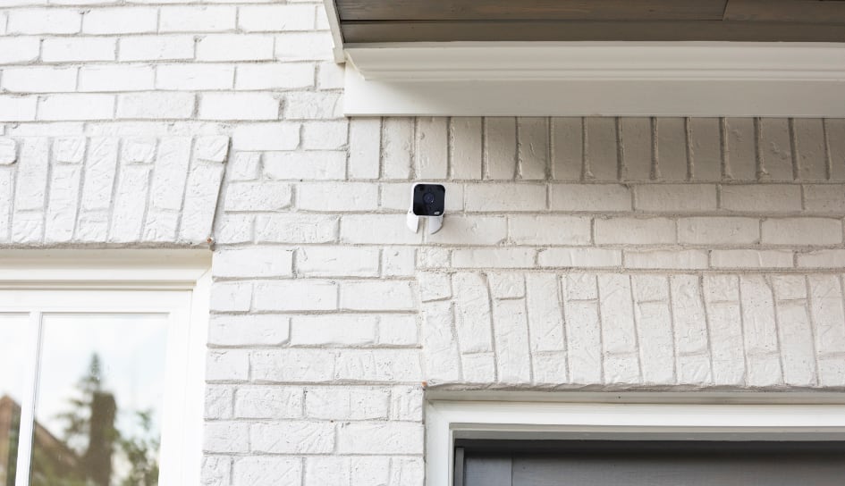 ADT outdoor camera on a Cleveland home
